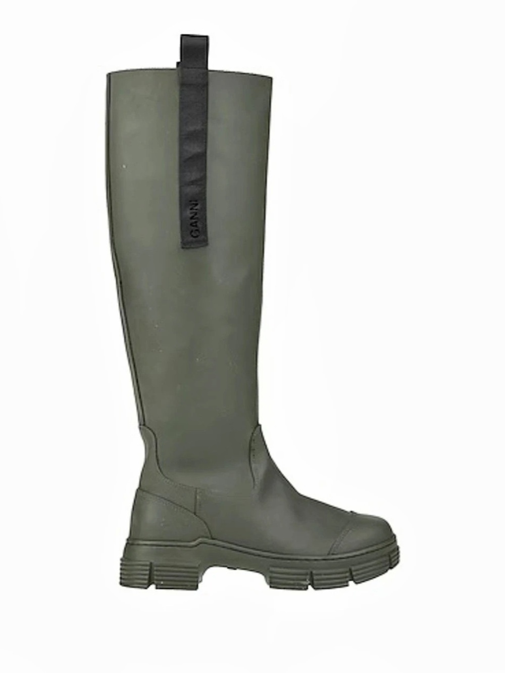 NWOB GANNI Rubber Tall Boots Green